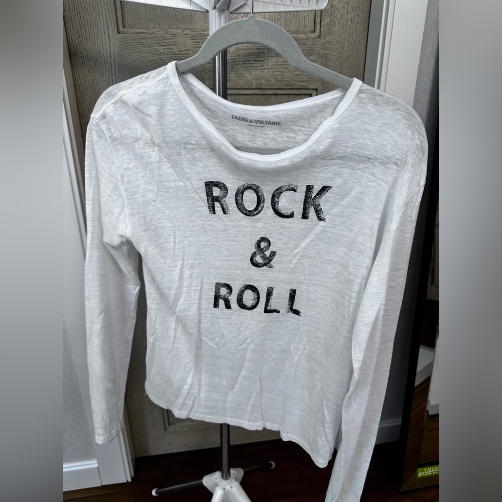 Linen long sleeve zadig and Voltaire top sz XS